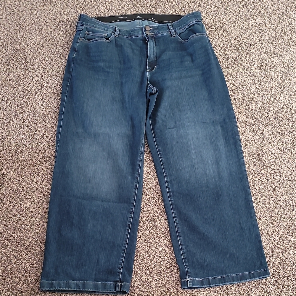 St. John's Bay Blue Flare Wide Leg Jeans